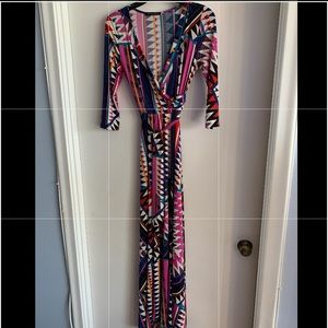 Tribal print maxi dress